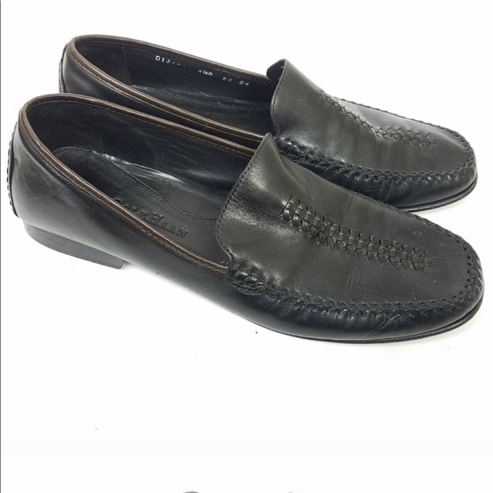 Cole Haan 8.5 B Black Leather Flats work
